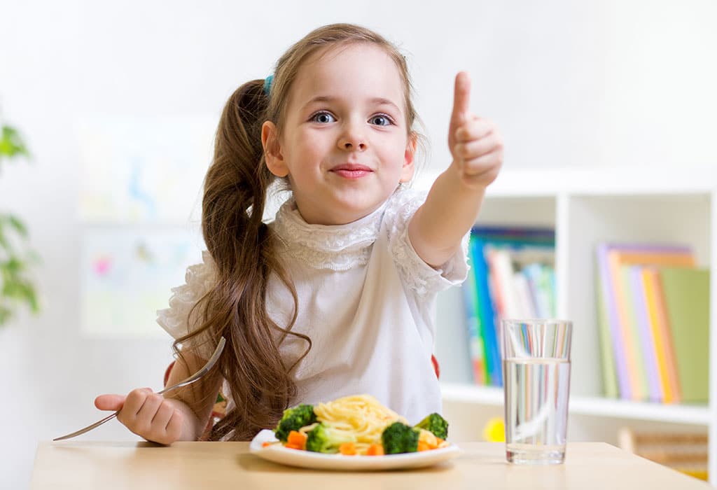 girl enjoying food